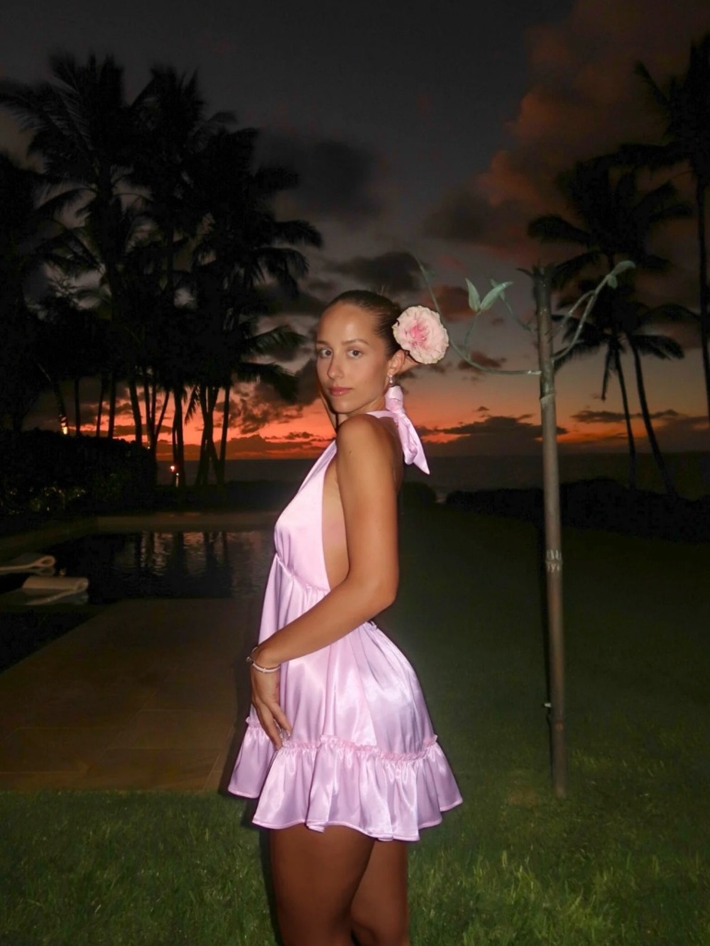 Strawberry Milk Mob Pink Satin Halter Mini Dress